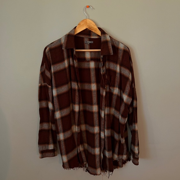 Red Flannel Button Up - Picture 1 of 4